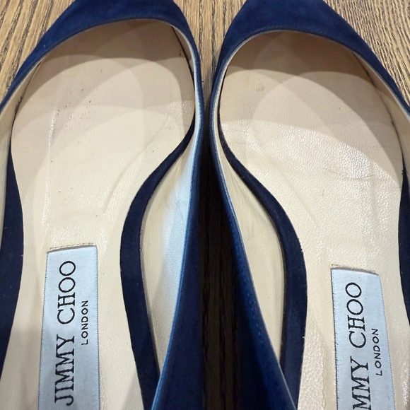 JIMMY CHOO Romy suede ballet flats - Navy - - Picture 9 of 13